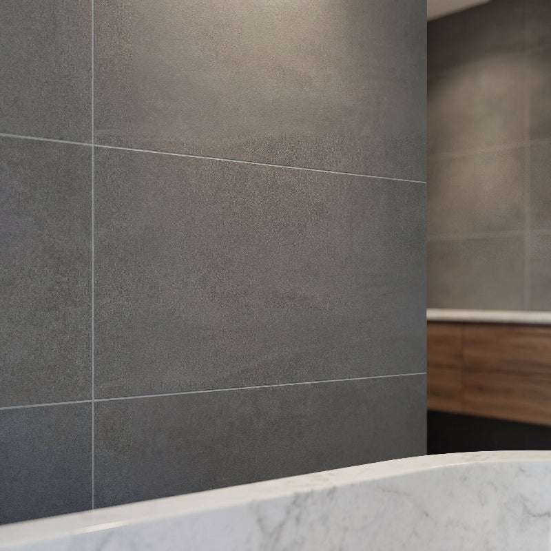 Spilos Anthracite 60x120 Keramische Tegel Vloer en Wand Gerectificeerd Porselein Geglazuurd