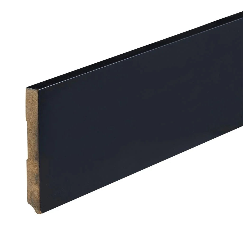 Zwart Gelakte Plint Strak RAL 9005 90x15x2400 mm
