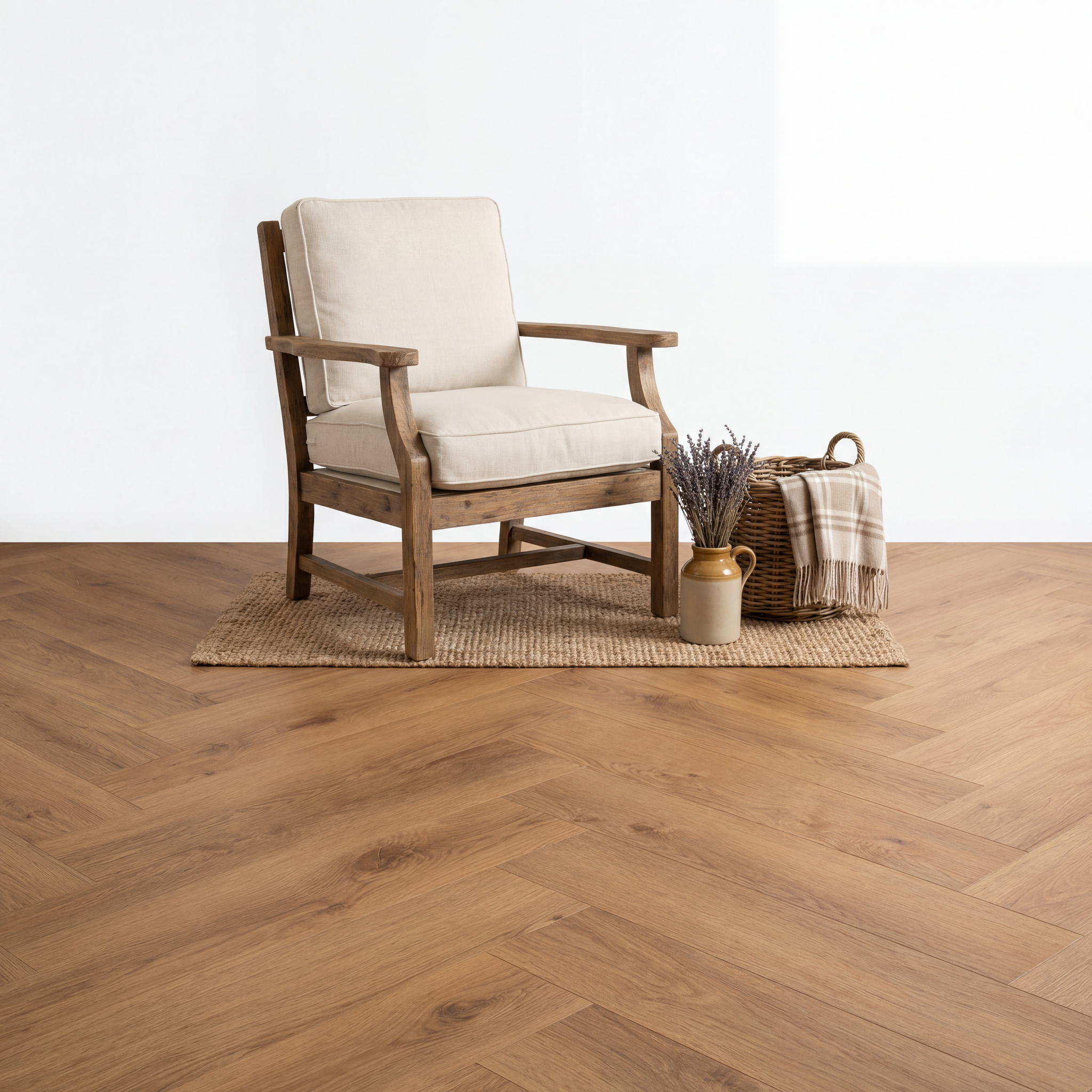 Essence Herringbone Natural Oak Click PVC