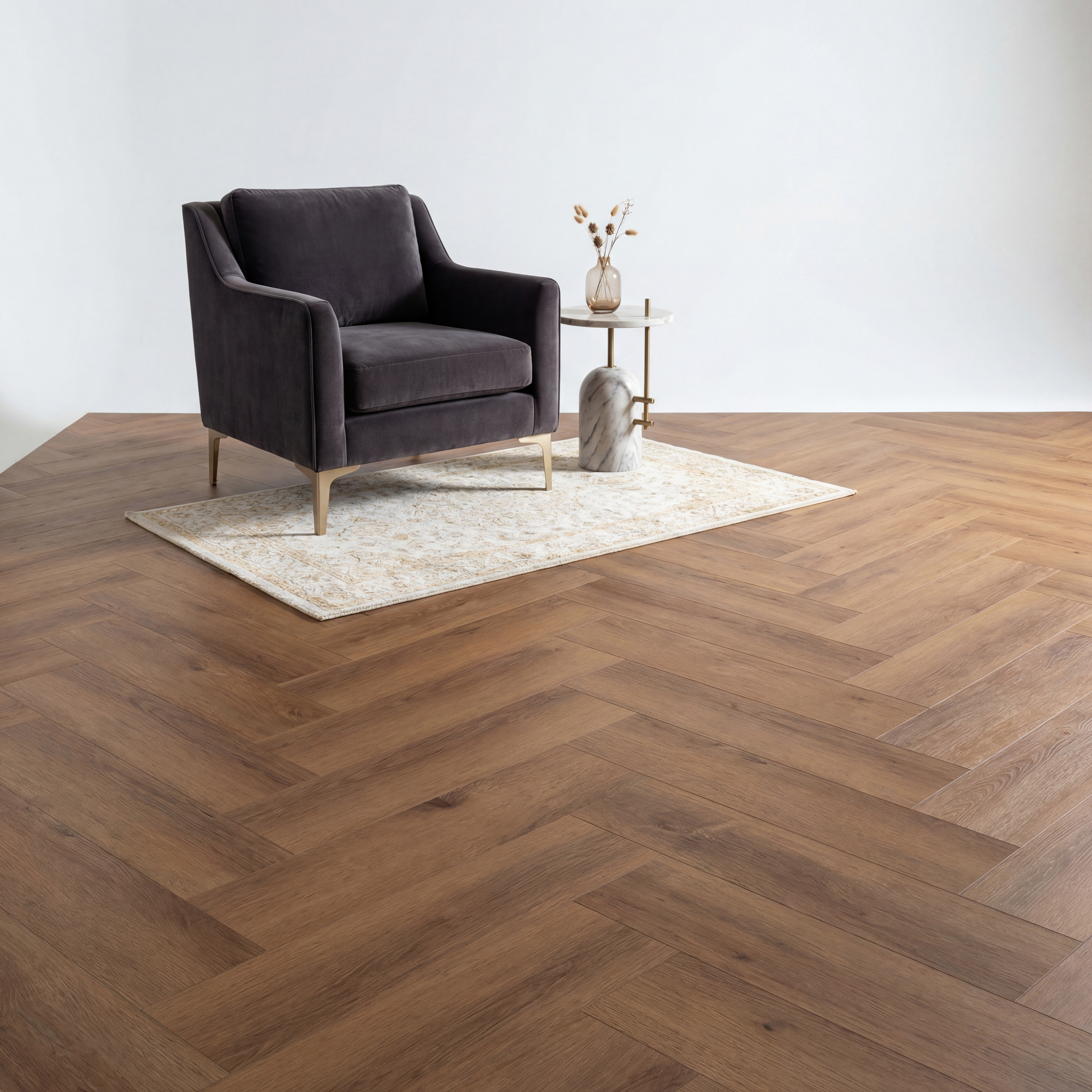 Essence Herringbone Dark Oak Click PVC