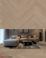 Hoomline Fusion Superior V4 Gotham Oak Olied 1075137 Visgraat (Click) - Texture and Room View