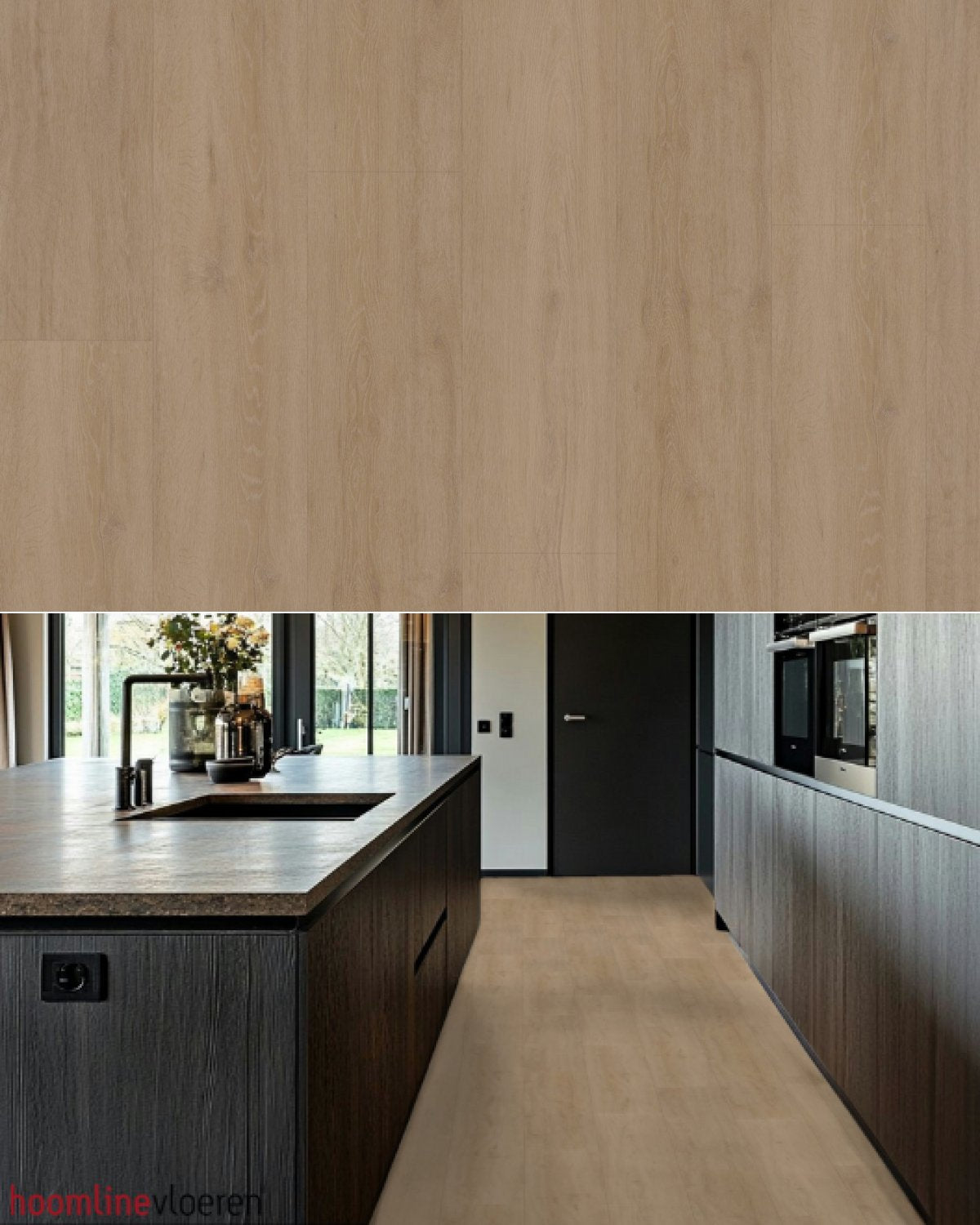Hoomline Fusion Superior XL Gotham Oak Flax 1075129  (Click) - Texture and Room View