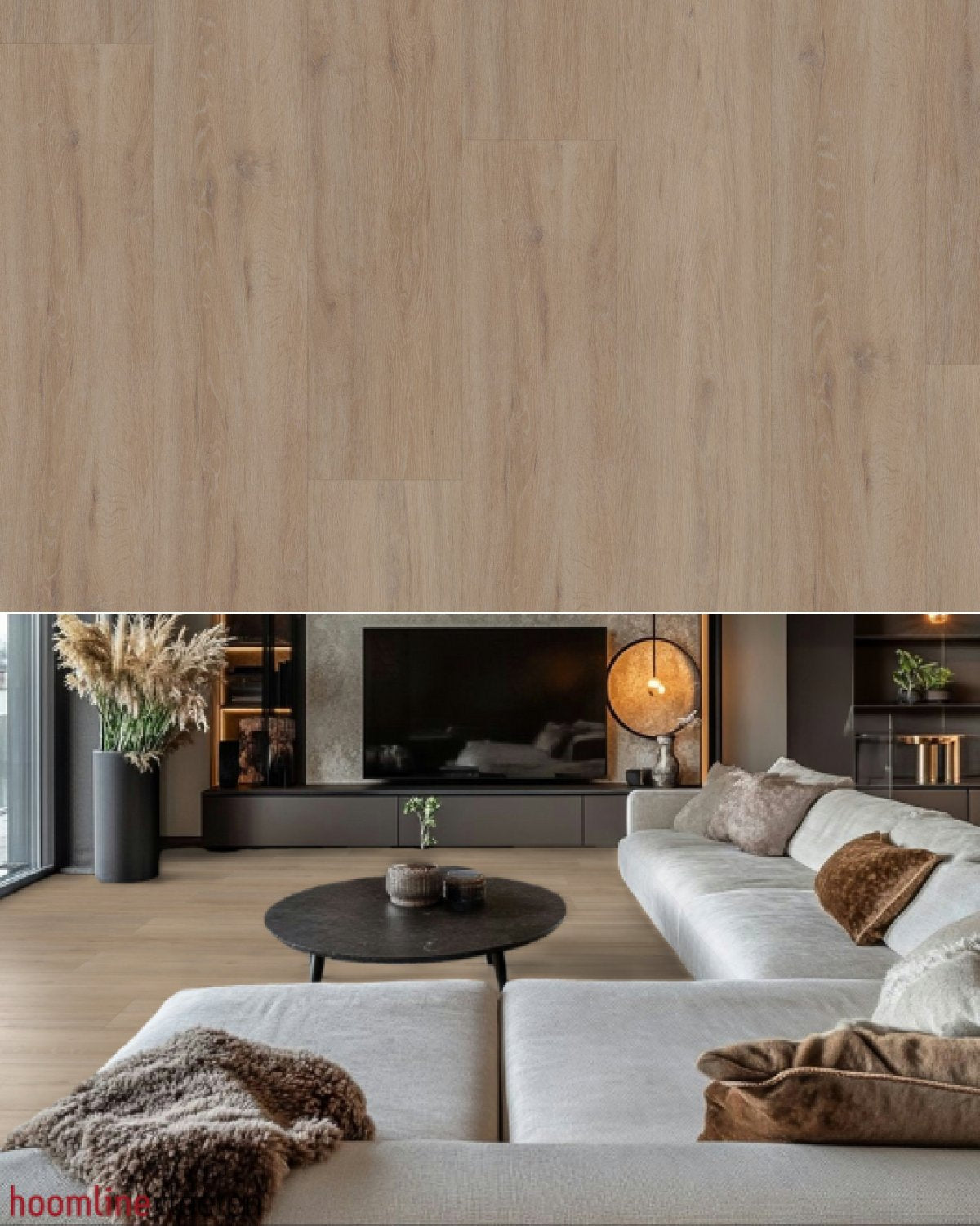 Hoomline Fusion Superior XL Gotham Oak Oiled 1075137 (Click) - Texture and Room View