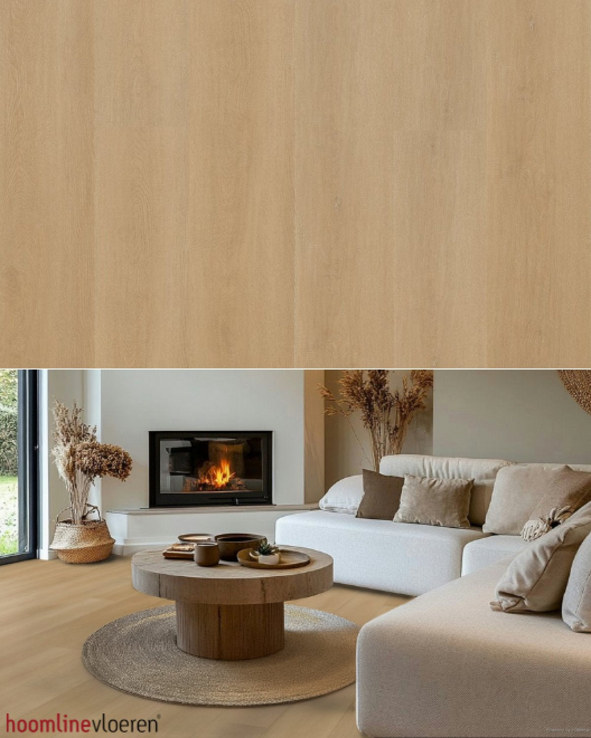 Hoomline Prestige Rigid Click plank Imperia 5052 - Texture and Room View