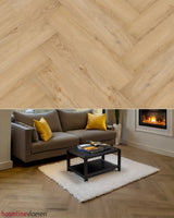 Hoomline Prestige Rigid Click Visgraat Montreux 5067 - Texture and Room View