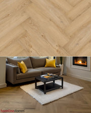 Hoomline Prestige Rigid Click Visgraat Montreux 5067 - Texture and Room View
