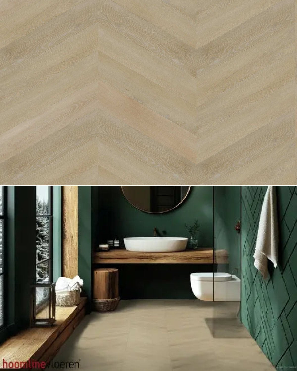 Hoomline The Hamptons Chevron Dryback Oceanside 926 - Texture and Room View