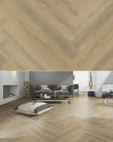 yarenza Oakwood Natural Visgraat Oak Klik PVC - Texture and Room View