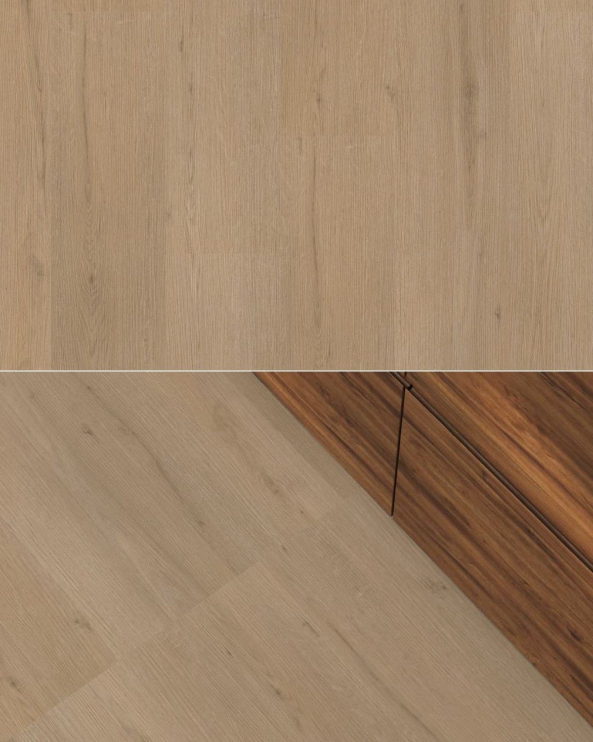 Barnet click natural oak - Texture and Room View