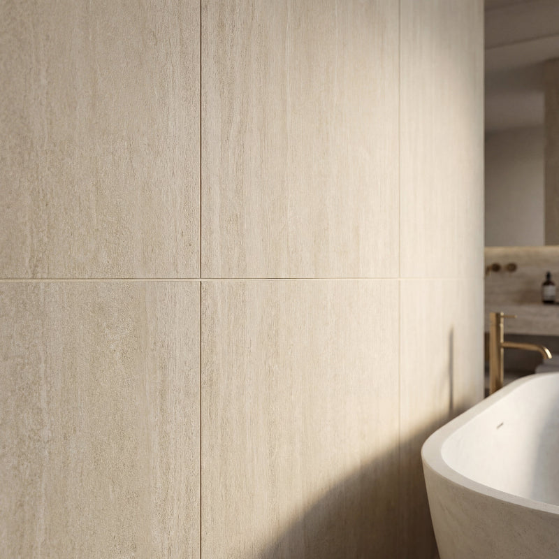 Irwine Beige 60x120 Keramische Tegel Vloer en Wand Gerectificeerd Porselein Geglazuurd