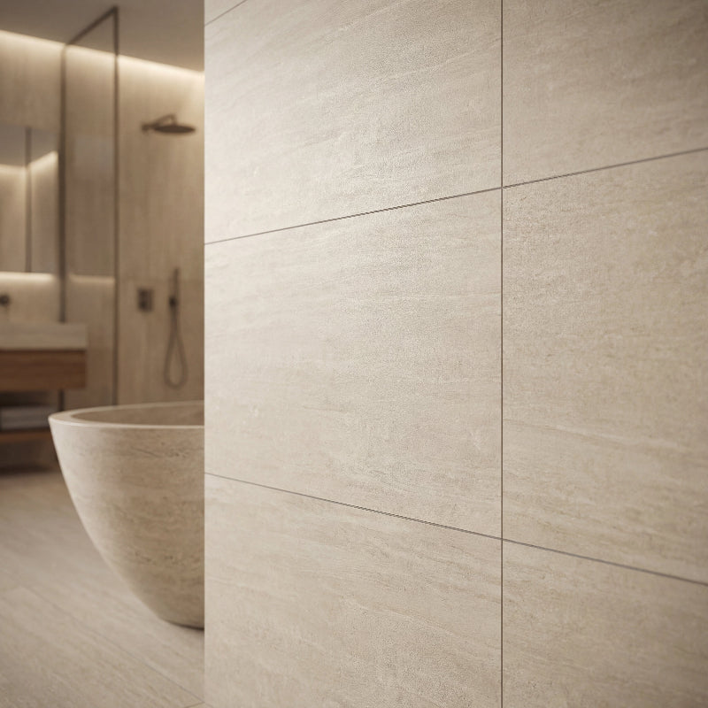 Irwine Beige 60x120 Keramische Tegel Vloer en Wand Gerectificeerd Porselein Geglazuurd