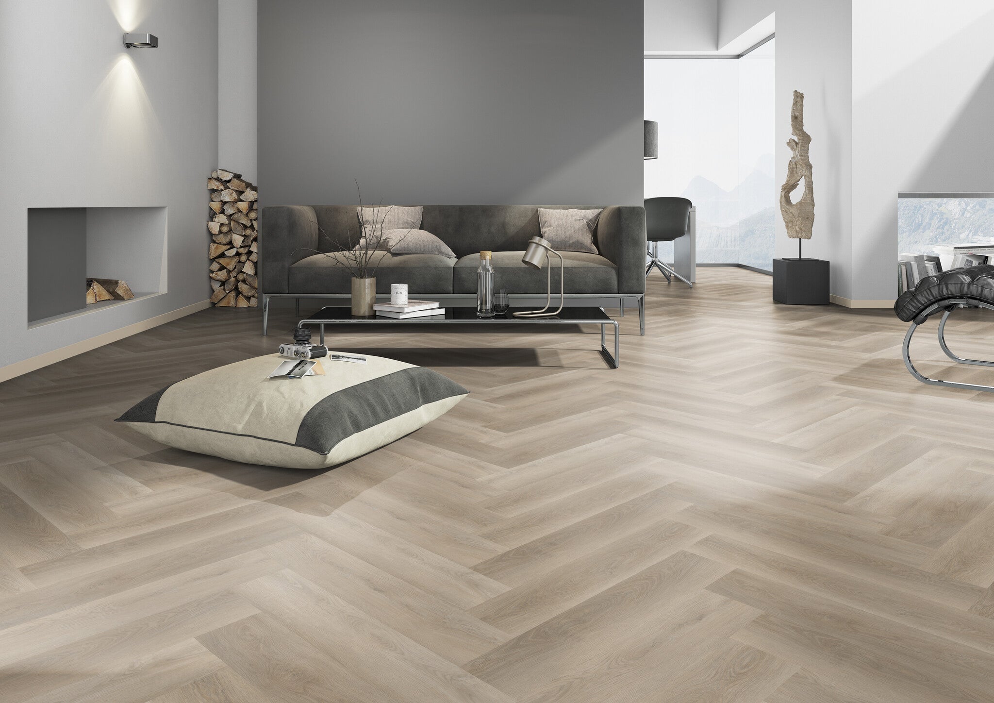 yarenza Oakwood Beige Visgraat Klik PVC